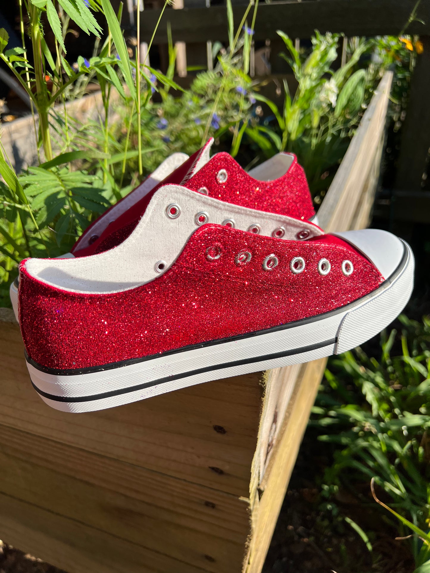 Glittered shoes