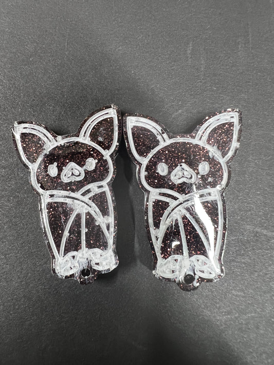Glitter Halloween earrings