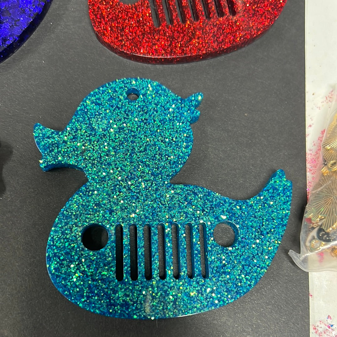 Jeep grill Duck keychain