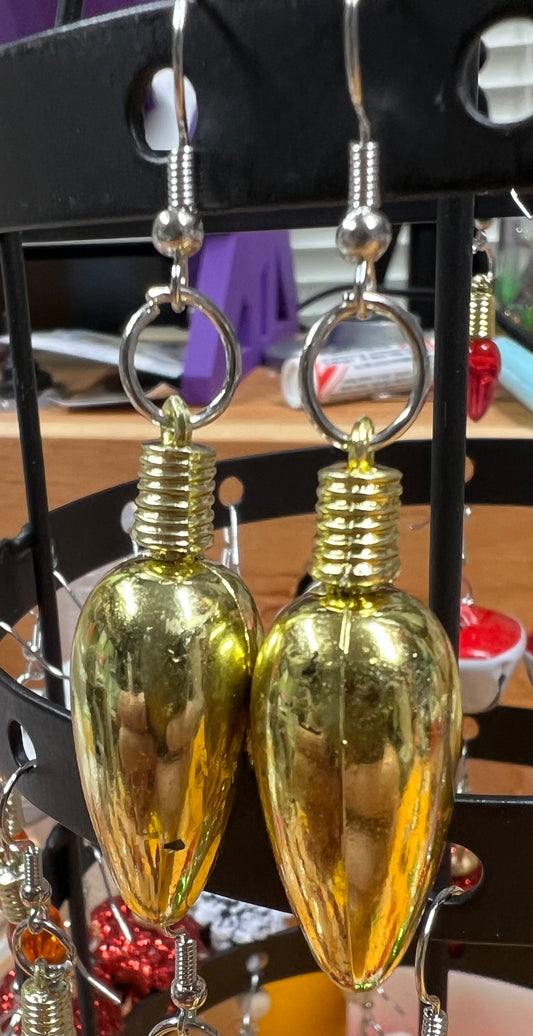 Christmas light earrings