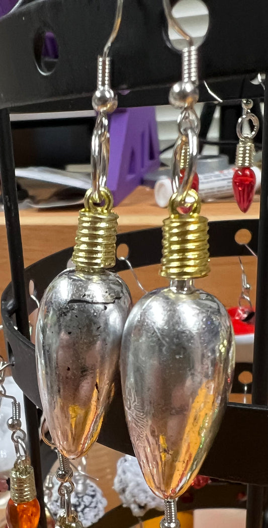 Christmas light earrings