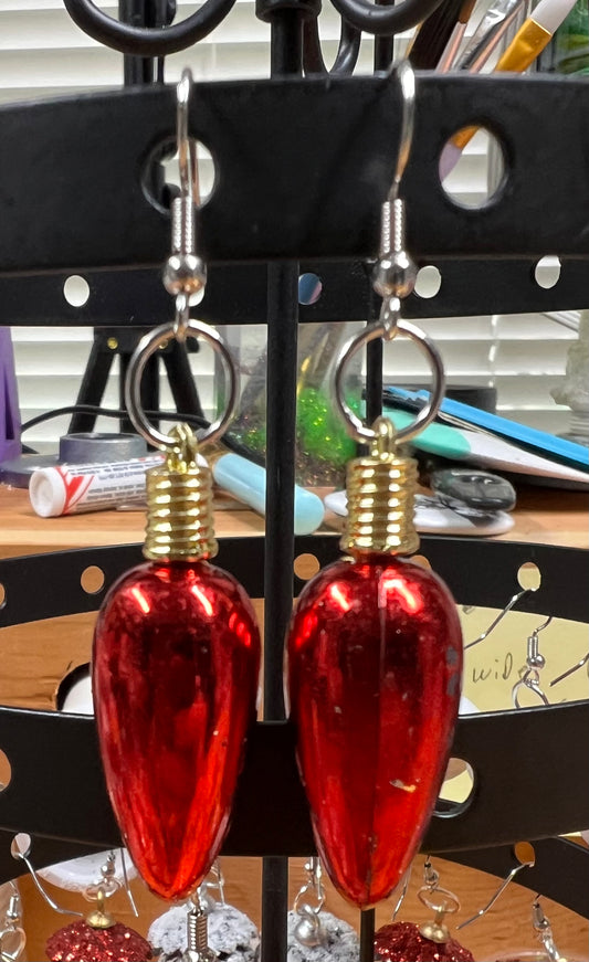Christmas light earrings