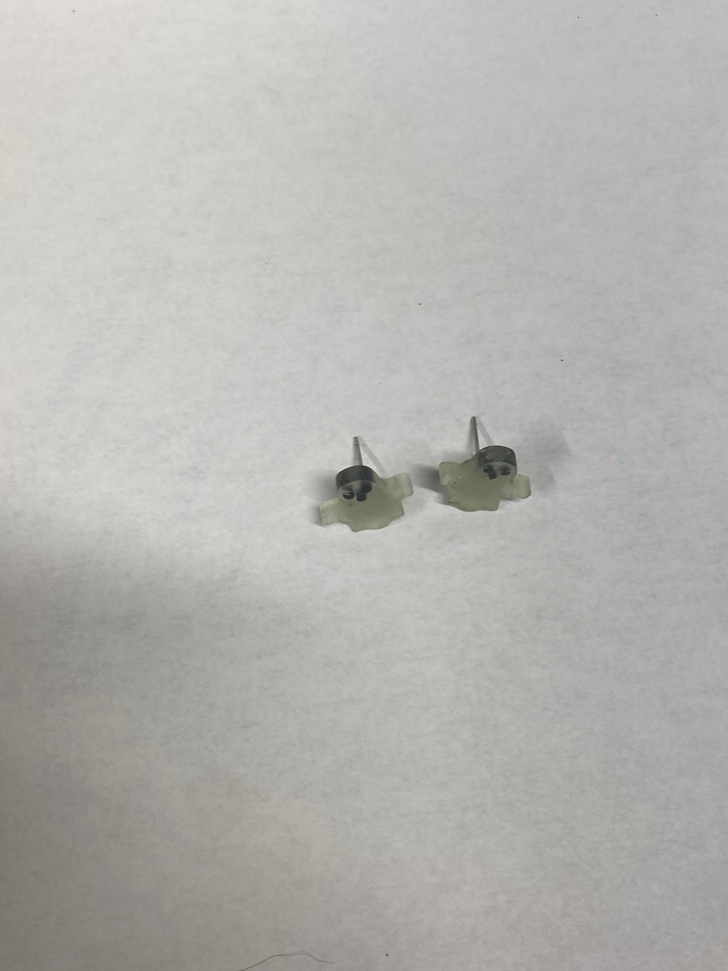 Blue glow in the dark ghost studs