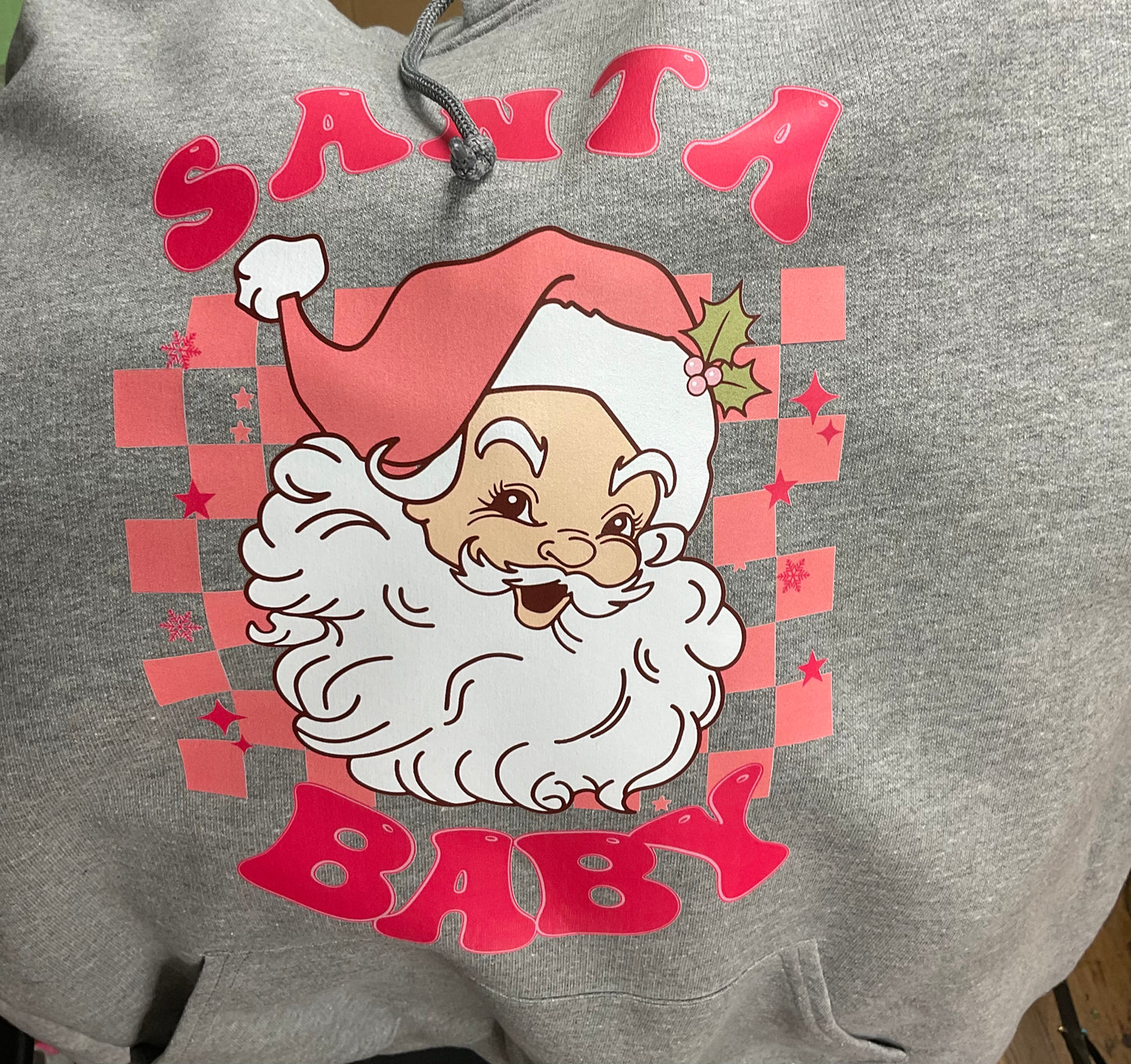 Santa baby hooded sweatshirt