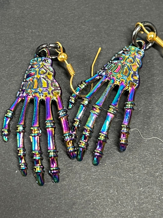 Multi colored hand earrings