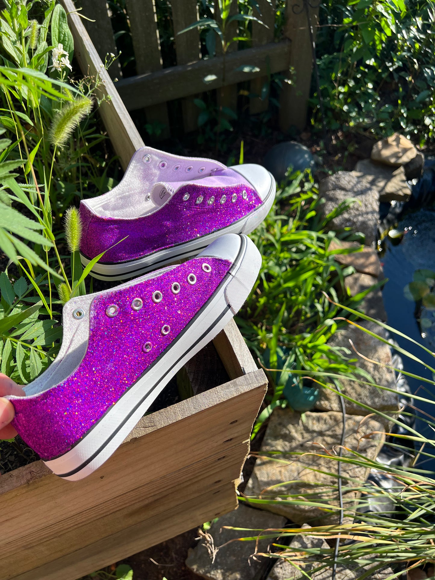 Glittered shoes