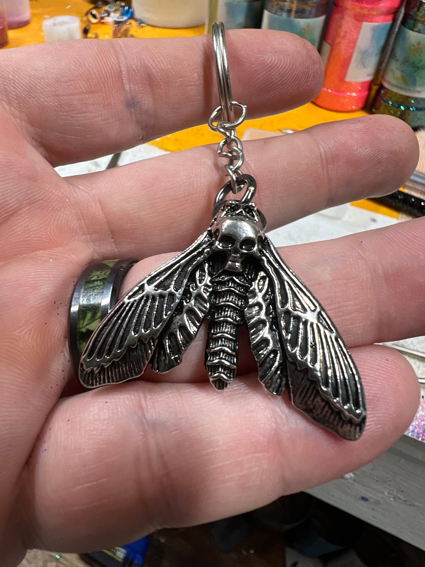 Moth key chain