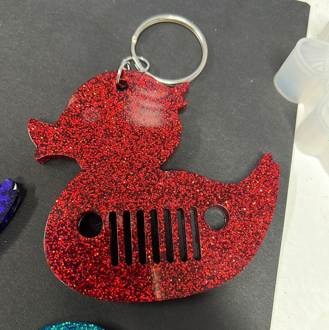 Jeep grill Duck keychain
